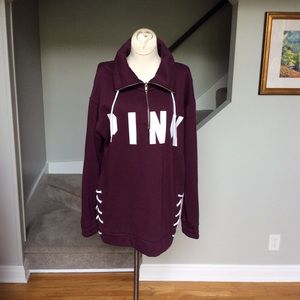 Pink 3/4 Zip Sweatshirt